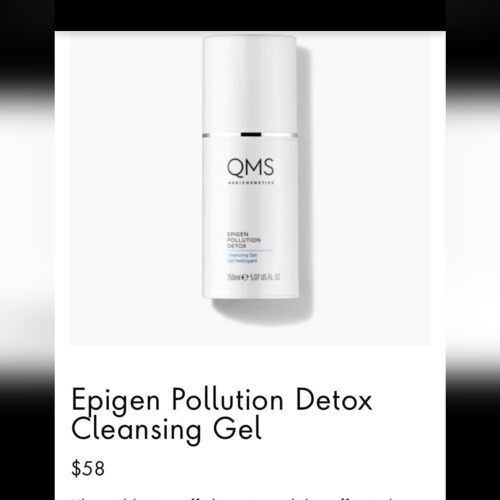 QMS Medicosmetics Epigen Pollution Detox Cleansing Gel New 150ml